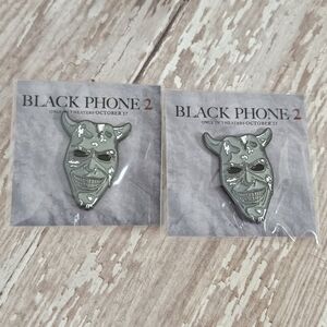 Official The Black Phone 2 Promo Enamel Pins 2 pack The Grabber – Blumhouse NWT